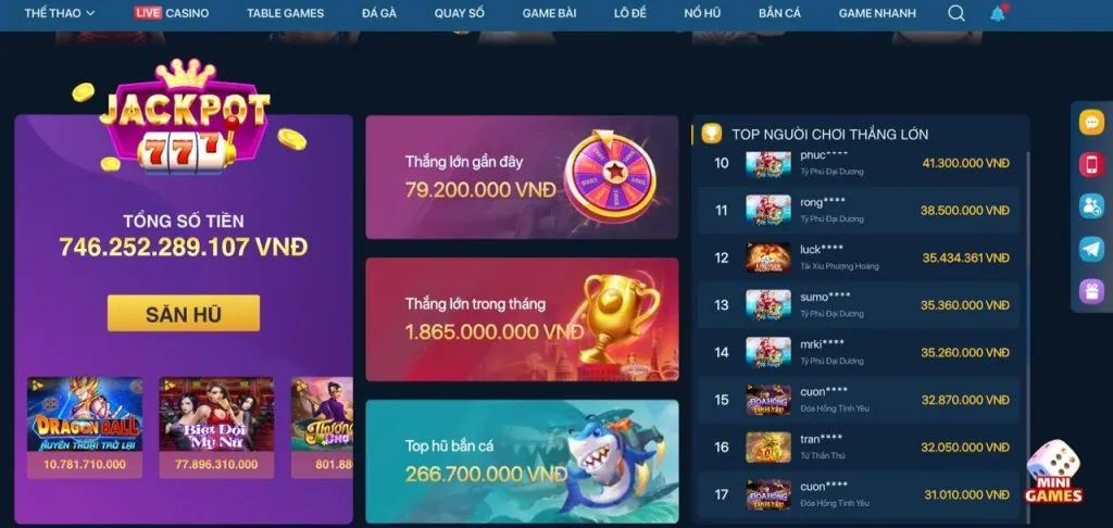 Các trò chơi đa dạng tại 5nem